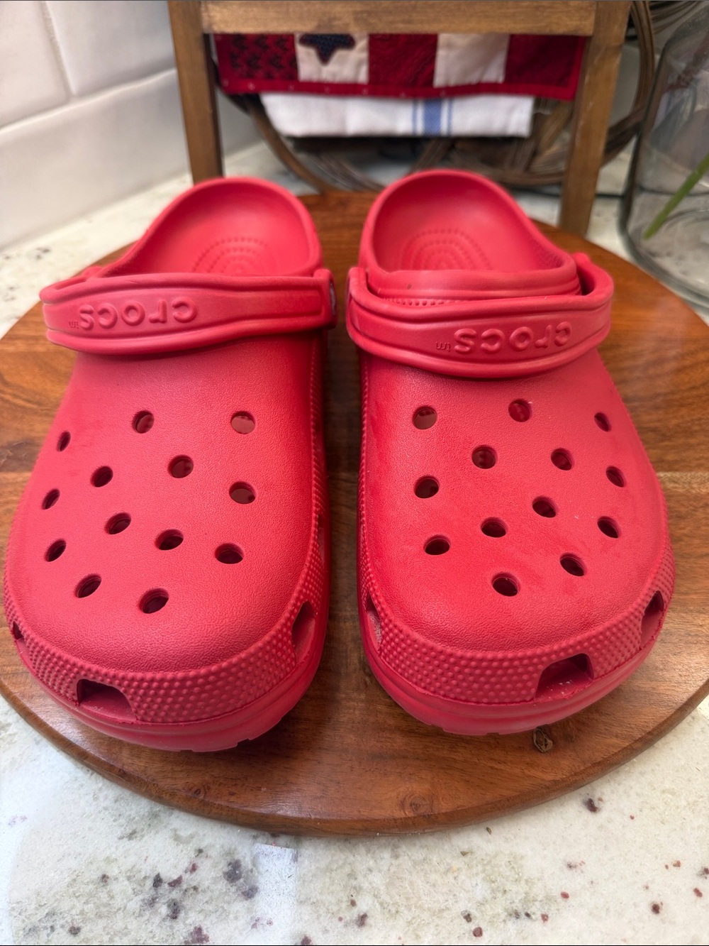 Crocs Classic Clog -  Red Slip-On Shoe